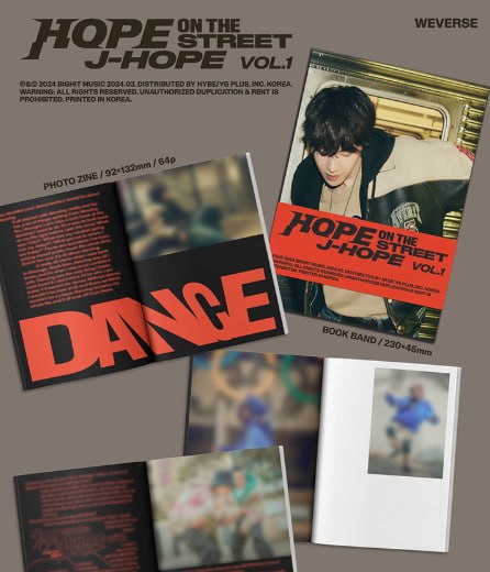 Альбом J-Hope «Hope on the Street Vol.1» — фотозін, бук-бенд та поляроїд, видання Weverse