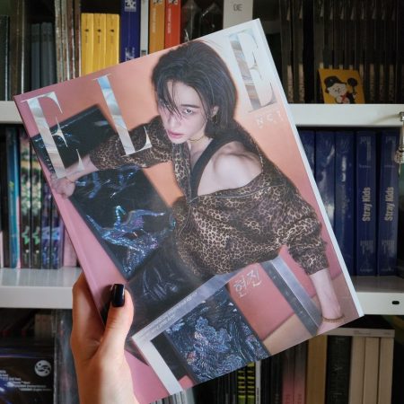 Журнал ELLE Korea з Хьонджином (Stray Kids) на обкладинці у леопардовому вбранні.