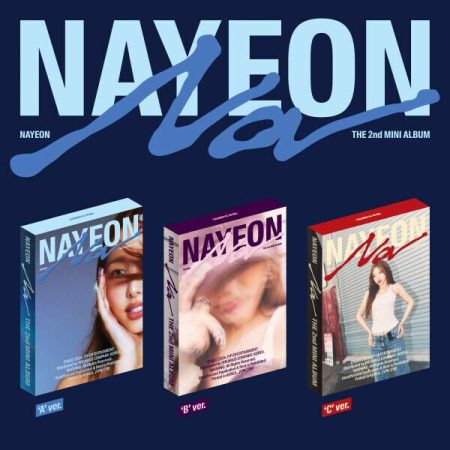 Обкладинка другого міні-альбому NAYEON «NA» у трьох версіях: «A», «B» та «C»