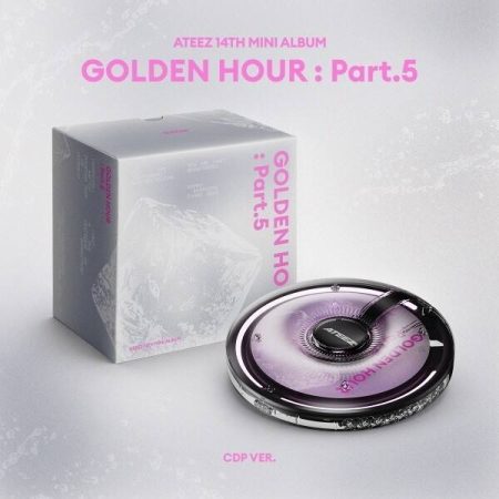 ATEEZ 14-й міні-альбом Golden Hour: Part.5, версія CDP — компакт-диск у прозорому круглому корпусі та коробка