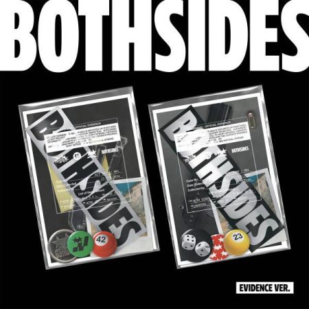 Обкладинка альбому NCT «BOTHSIDES» — версія Evidence: два пакети з доказами з написом BOTHSIDES