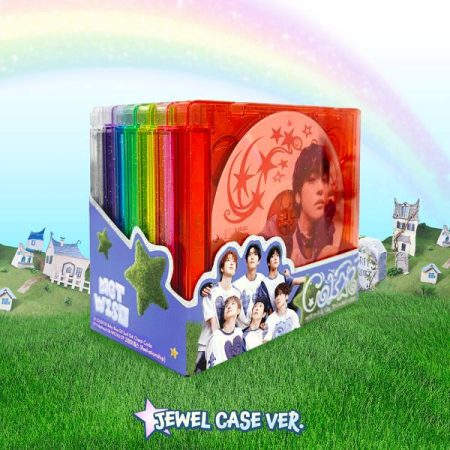 GOT7 альбом «Wish» у версії Jewel Case з веселковими прозорими корпусами та фотокарткою учасника