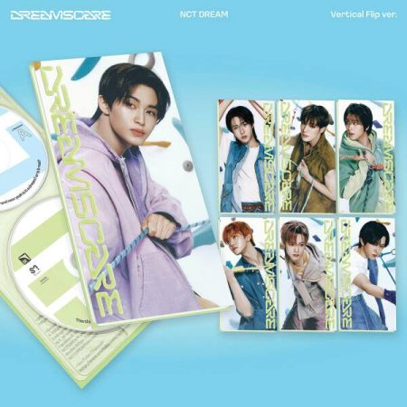 NCT DREAM – альбом «DREAMSCARE», версія Vertical Flip: обкладинка та набір фотокарток із учасниками гурту