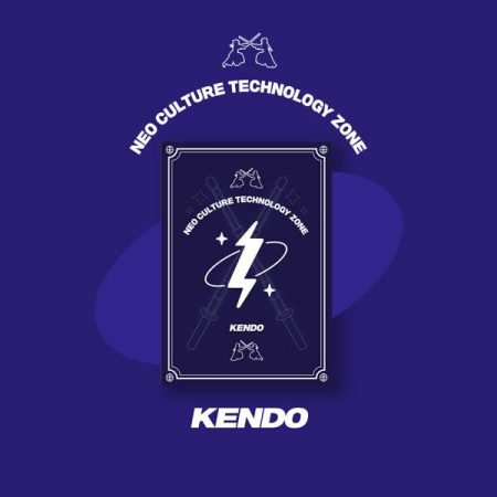 Обкладинка альбому Neo Culture Technology Zone — Kendo з блискавкою та символами кендо на синьому фоні