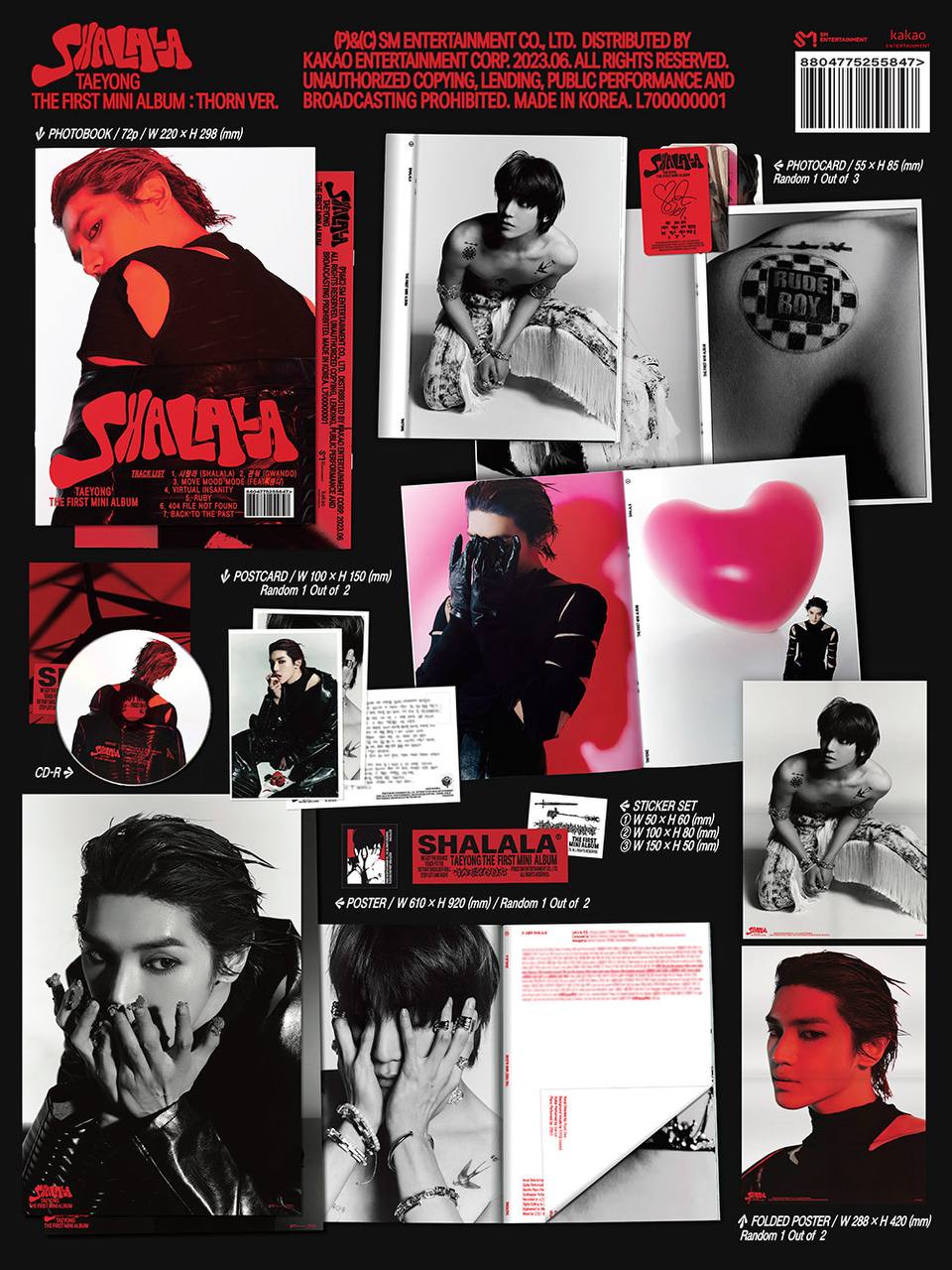 TAEYONG (NCT) - 1st Mini Album SHALALA (Thorn Ver.) - Зображення 2