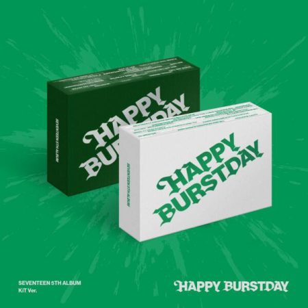 KiT-альбом SEVENTEEN — HAPPY BURSTDAY у двох версіях упаковки: темно-зеленій та білій з зеленим логотипом.