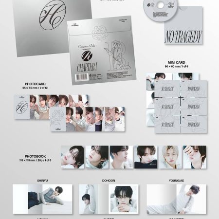 Альбом TWS — 5th Mini Album NO TRAGEDY у версії Compact Ver. HUSH із CD, конвертом, фотокартками та міні-картками.