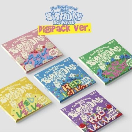 5 варіантів альбому Red Velvet The ReVe Festival 2022: Birthday у Digipack версії з яскравими різнокольоровими обкладинками.