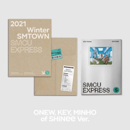Альбом 2021 Winter SMTOWN SMCU EXPRESS версія Onew, Key, Minho of SHINee — конверт та буклет із фото учасників.