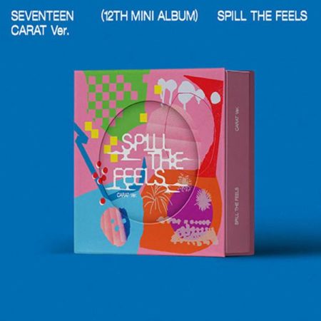Міні-альбом SEVENTEEN Spill The Feels (12th Mini Album) — CARAT Ver. з яскравою барвистою обкладинкою.