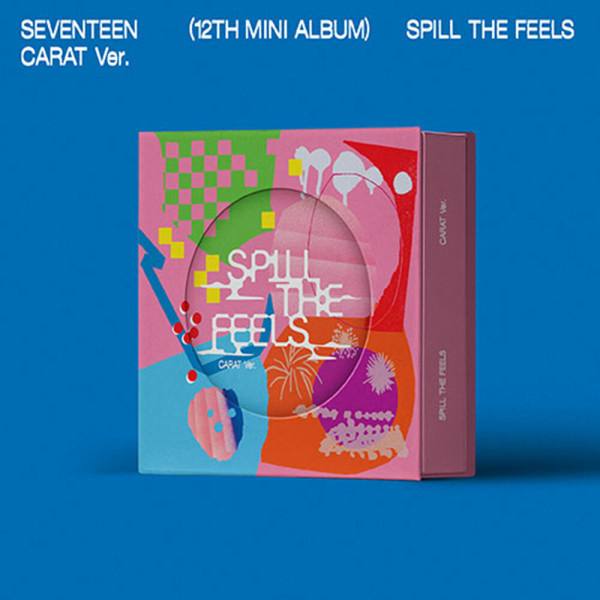 Міні-альбом SEVENTEEN Spill The Feels (12th Mini Album) — CARAT Ver. з яскравою барвистою обкладинкою.
