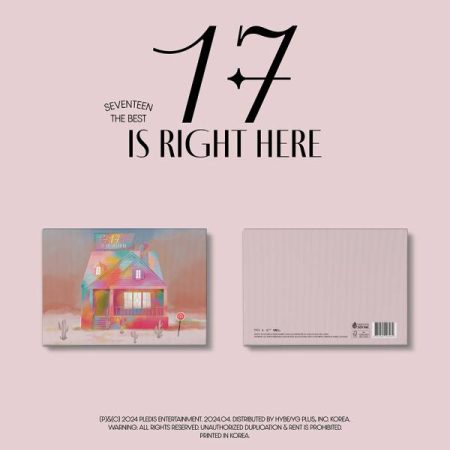 Альбом SEVENTEEN «17 IS RIGHT HERE» (The Best, Deluxe Ver.) — передня та задня обкладинки з малюнком яскравого будинку.