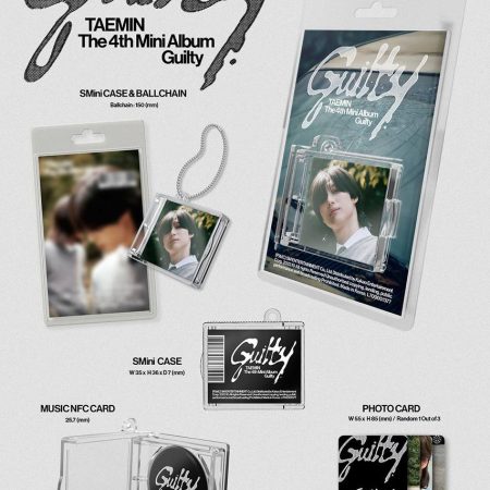 Альбом TAEMIN (SHINee) — 4th Mini Album Guilty у форматі SMini з кейсом, брелоком, NFC-карткою та фотокарткою.