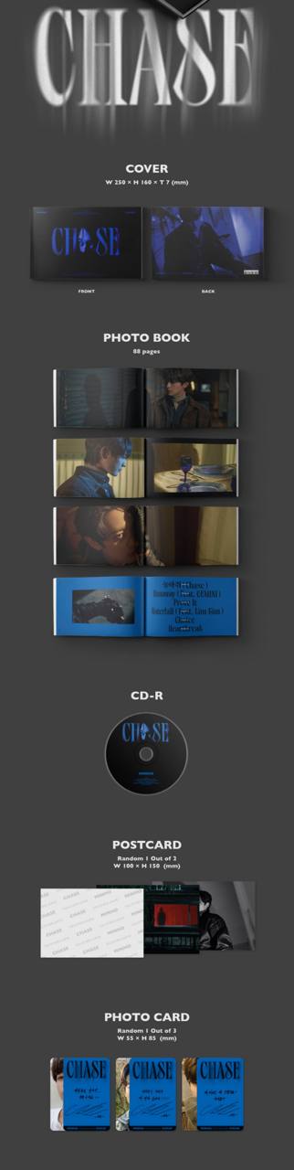 Альбом MINHO (SHINee) — CHASE (Photobook ver.) з фотокнигою, CD, листівками та фотокартками.